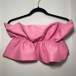 Zara Pink Voluminous Crop Top